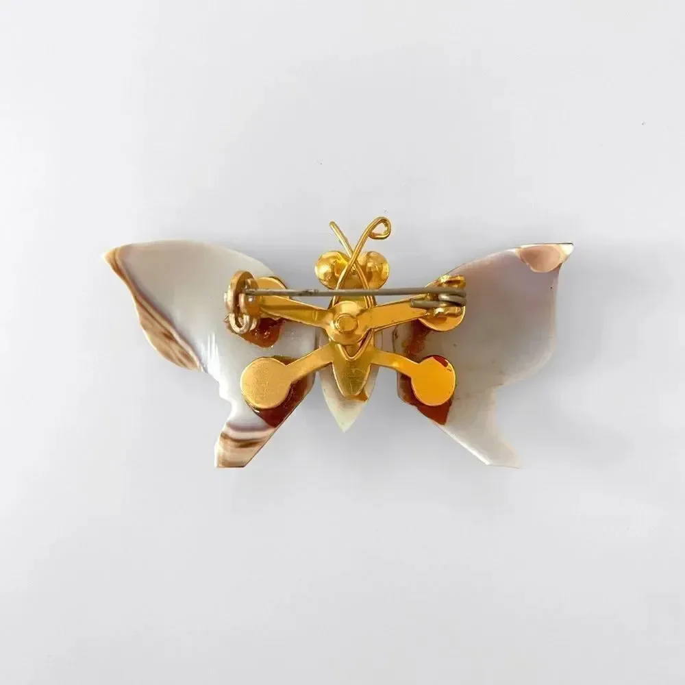 Vintage Shell Butterfly Pin
